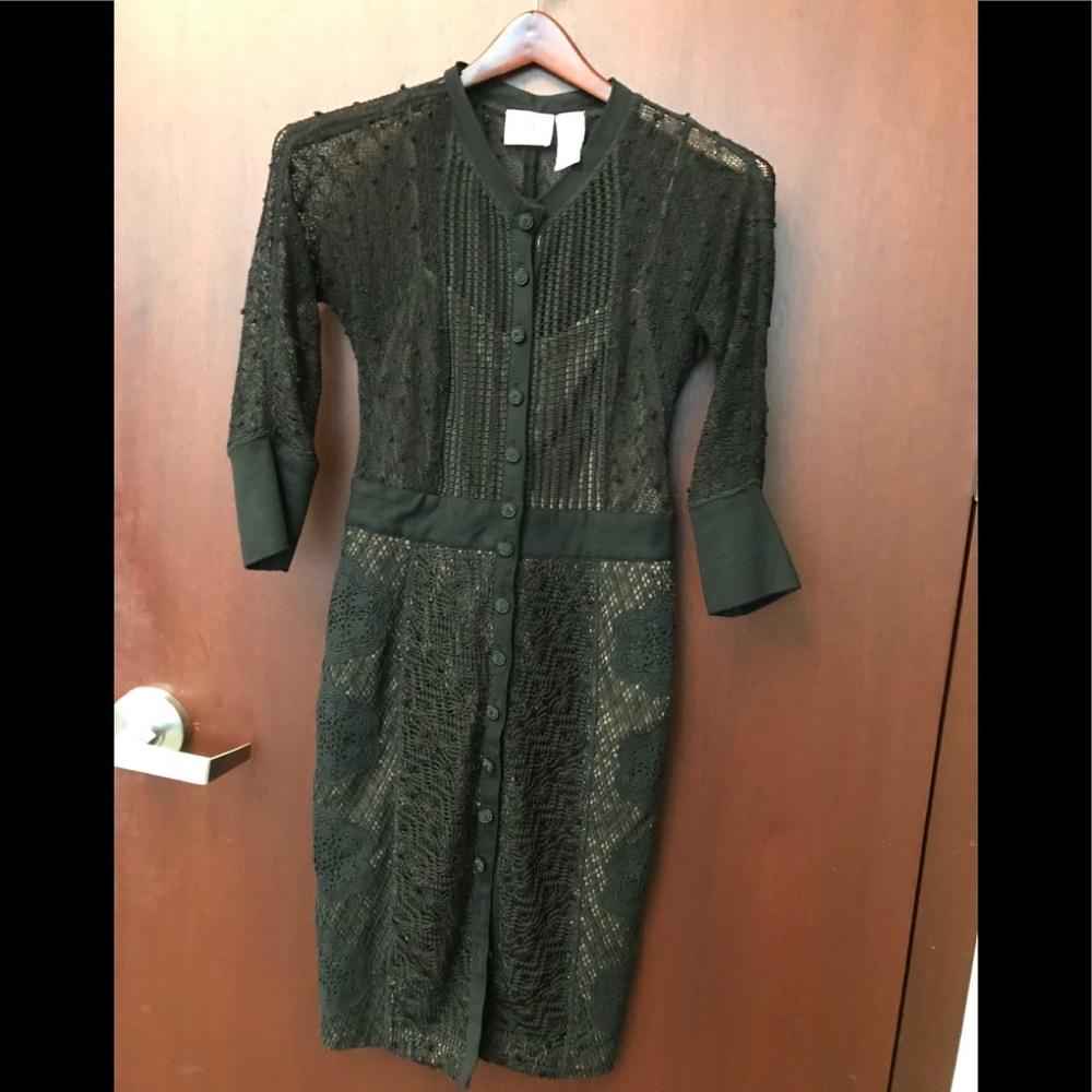 Black and Tan lace dress